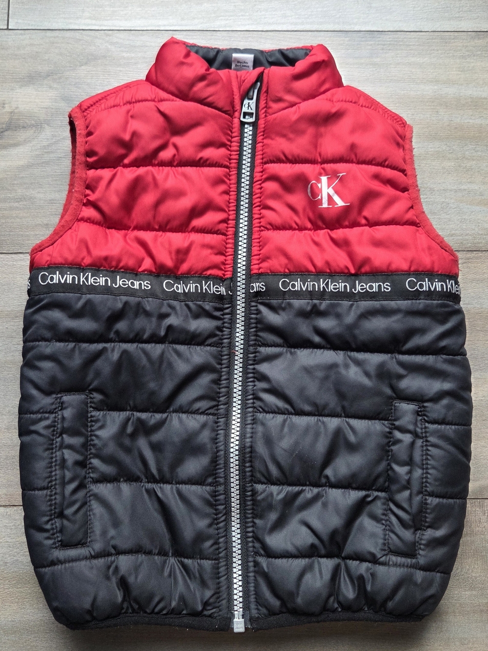 Calvin Klein Kids Red & Black Puffer Vest